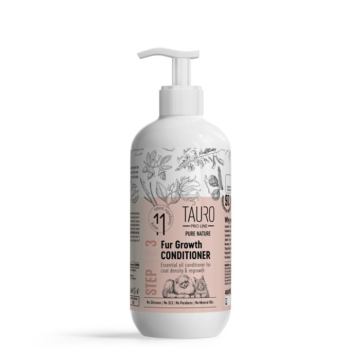 TAURO PRO LINE Pure Nature Fur Growth, кондиционер для стимуляции роста шерсти собак и кошек 