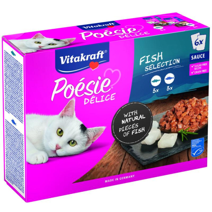 VITAKRAFT POESIE DELICE multipack konservsööt täiskasvanud kassidele kalaga 