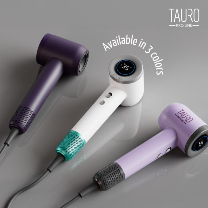 TAURO PRO LINE ручной фен для сушки шерсти домашних животных, с технологией генерирования отрицательных ионов 