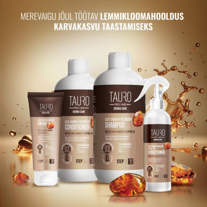 TAURO PRO LINE Derma care coat Kasside ja koerte karvkatte kasvu taastav kreem 