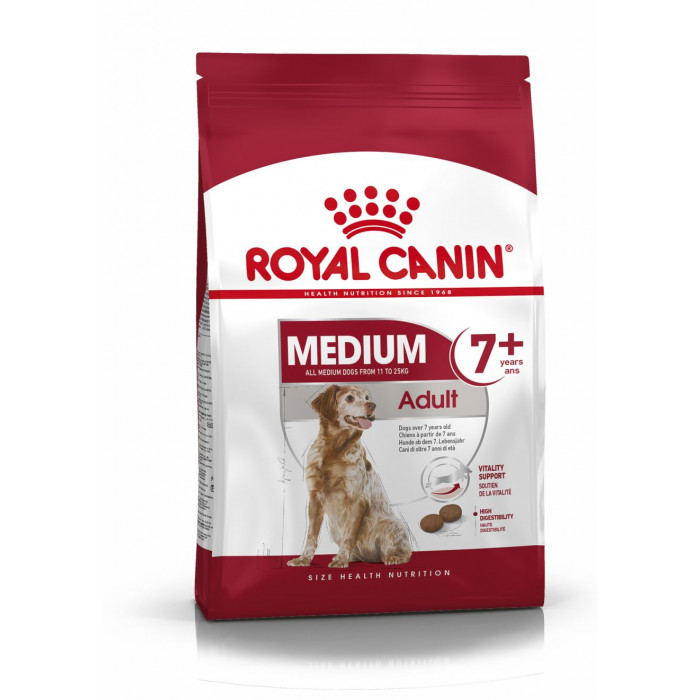 ROYAL CANIN Kuivtoit keskmist kasvu eakatele koertele 7+ 