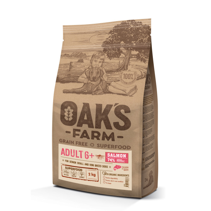 OAK'S FARM Cобак мелких пород с лососем 