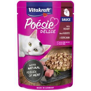 VITAKRAFT POESIE DELICE konservsööt täiskasvanud kassidele südametega 85 g x 23