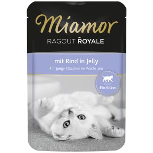 FINNERN MIAMOR Ragout konservsööt noortele kassidele veiselihaga 100 g x 22