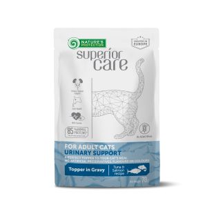 NATURE'S PROTECTION SUPERIOR CARE консервированная пищевая добавка для взрослых кошек всех пород, для поддержания здоровья мочевыделительной системы, с тунцом и лососем 70 г