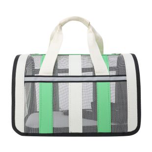 PAW COUTURE сумка-переноска для домашних животных 48x27x27 cм, размер L, белая/зеленая