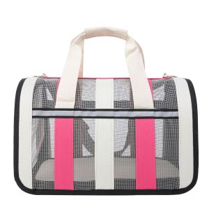 PAW COUTURE сумка-переноска для домашних животных 48x27x27 cм, размер L, белая/розовая