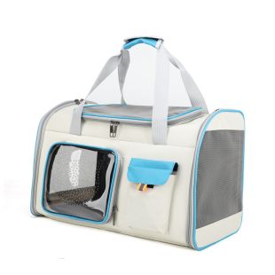PAW COUTURE сумка-переноска для домашних животных 34x51x30 cм, белая/синяя