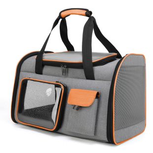 PAW COUTURE сумка-переноска для домашних животных 34x51x30 cм, серая/оранжевая