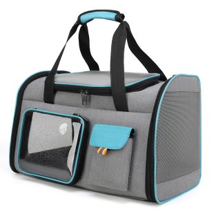 PAW COUTURE сумка-переноска для домашних животных 34x51x30 cм, серая/синяя