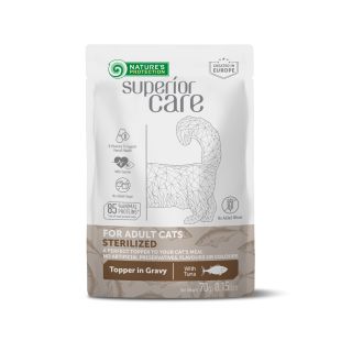 NATURE'S PROTECTION SUPERIOR CARE tuunikalaga konservsööt-söödalisand igat tõugu täiskasvanud steriliseeritud kassidele 70 g x 24