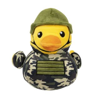 FUZZYARD игрушка для собак, утка „Commanduck“ с пищалкой, 22 cм