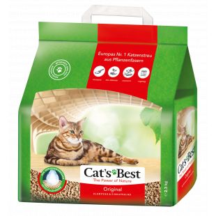 JRS CAT‘S BEST ORIGINAL наполнитель для кошачьего туалета, древесный, комкующийся 5 л (2,5 кг)