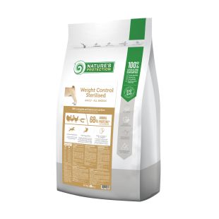 NATURE'S PROTECTION kuivtoit täiskasvanud steriliseeritud koertele kaalu kontrolli all hoidmiseks, kodulinnuliha ja krilliga 12 kg x 2