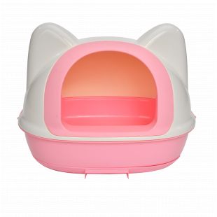 AOTONG Туалет для кошек 58.5x42.5x48.5 см, розового цвета