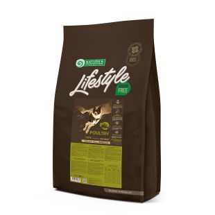 NATURE'S PROTECTION LIFESTYLE teraviljavaba kuivtoit kõigile täiskasvanud koeratõugudele, kodulinnulihaga 10 kg x 2